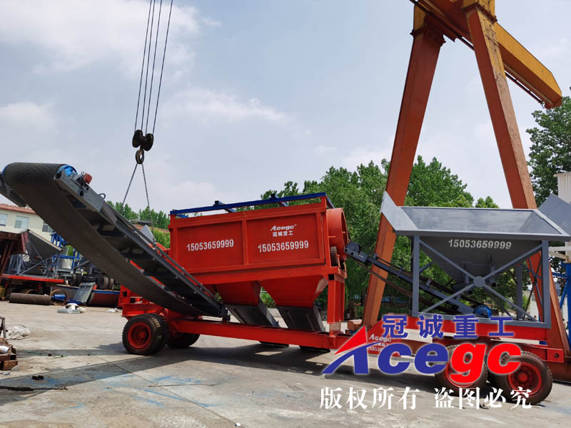 實(shí)用移動滾筒篩洗砂機(jī)